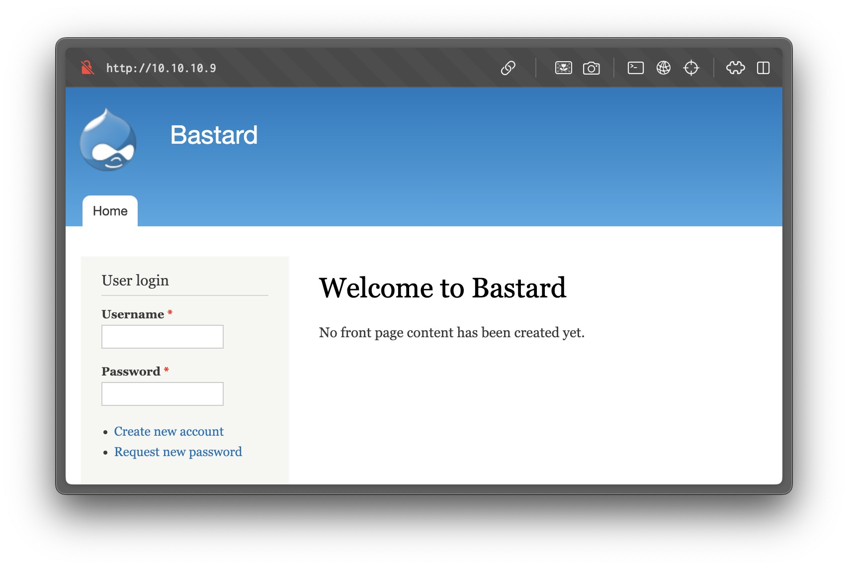 Bastard - Default Web Page