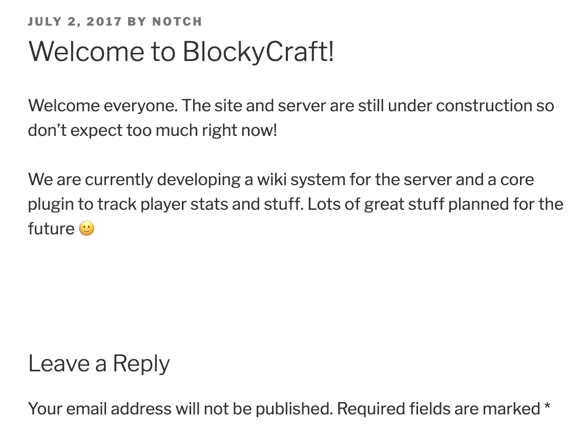 Blocky Post