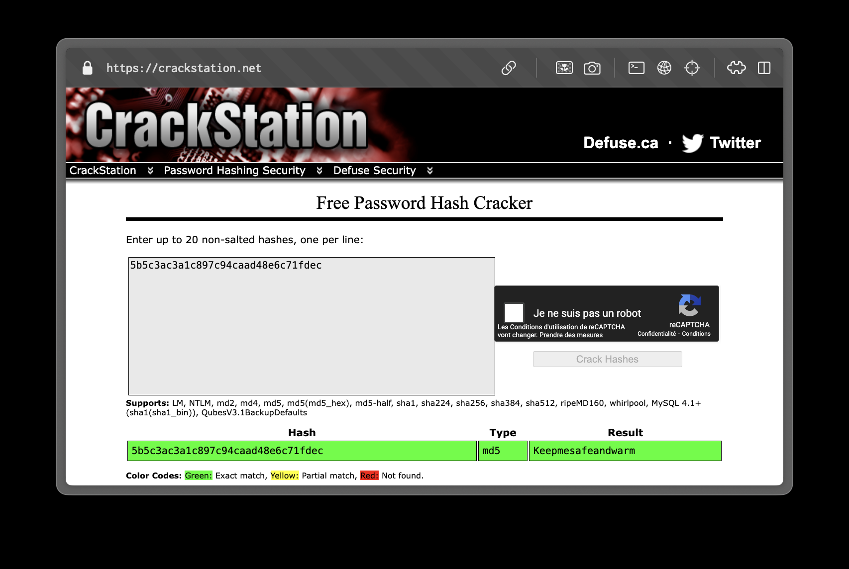 CrackStation - Password Hash