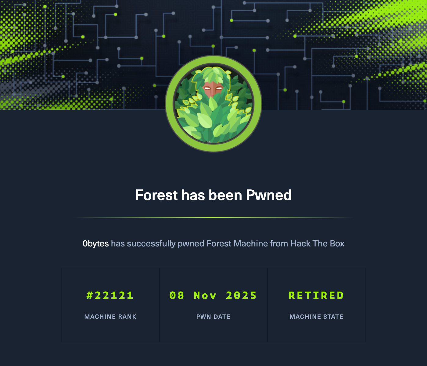 Forest pwned screenshot