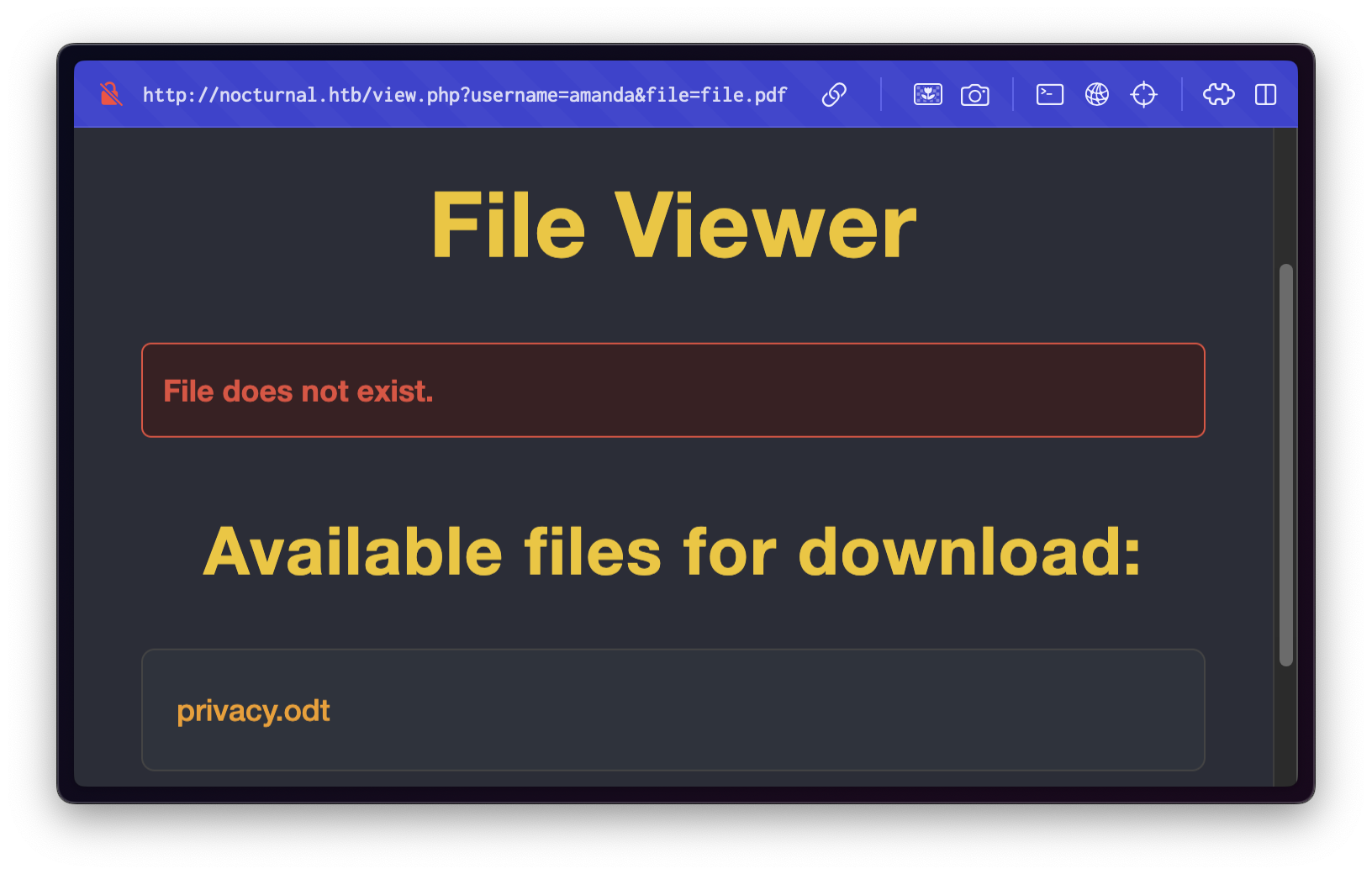 Amanda list of files