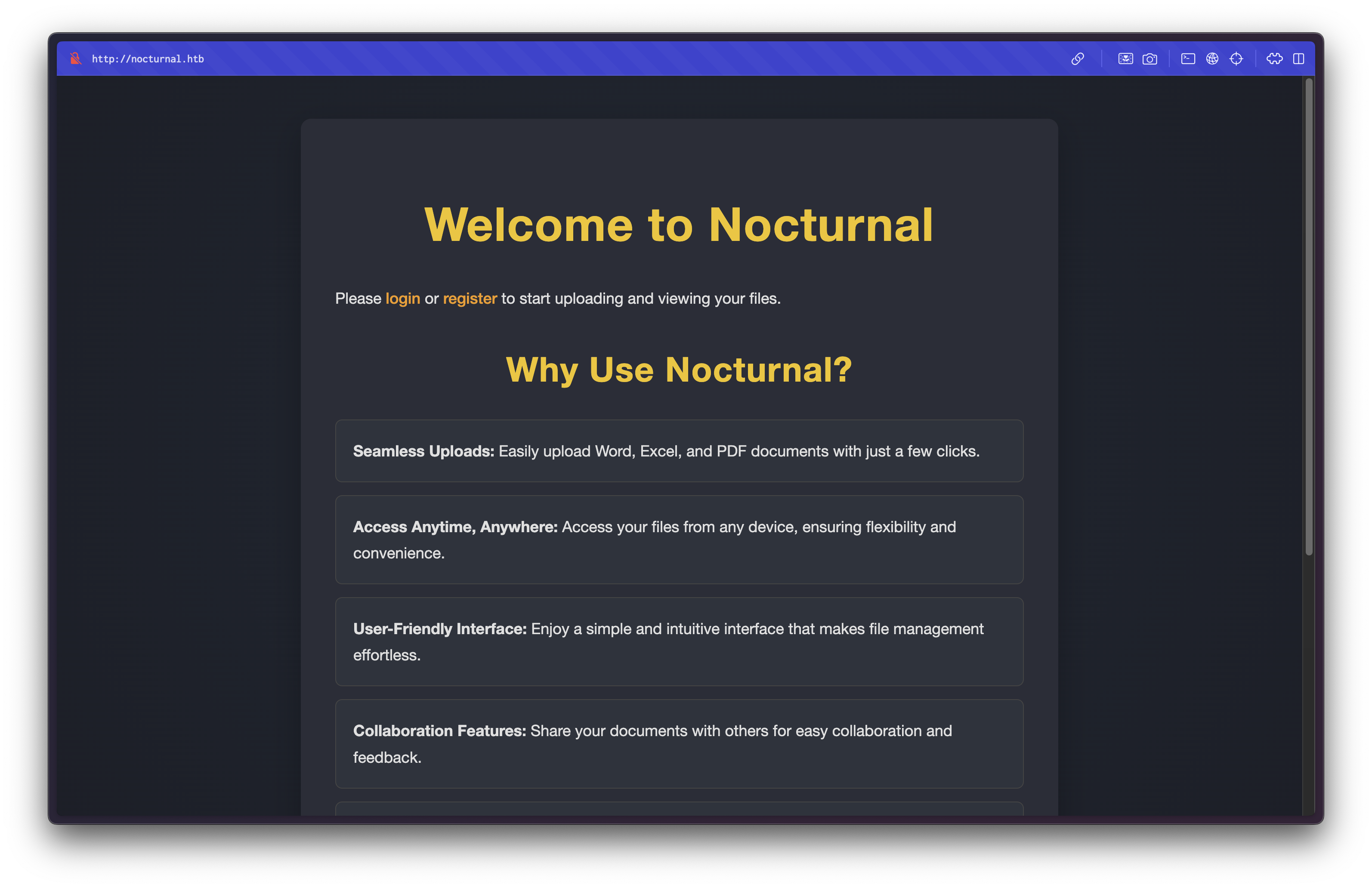 Home page