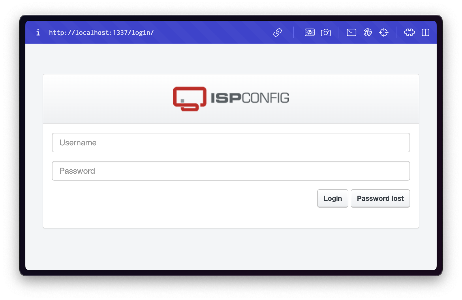 ISP config login