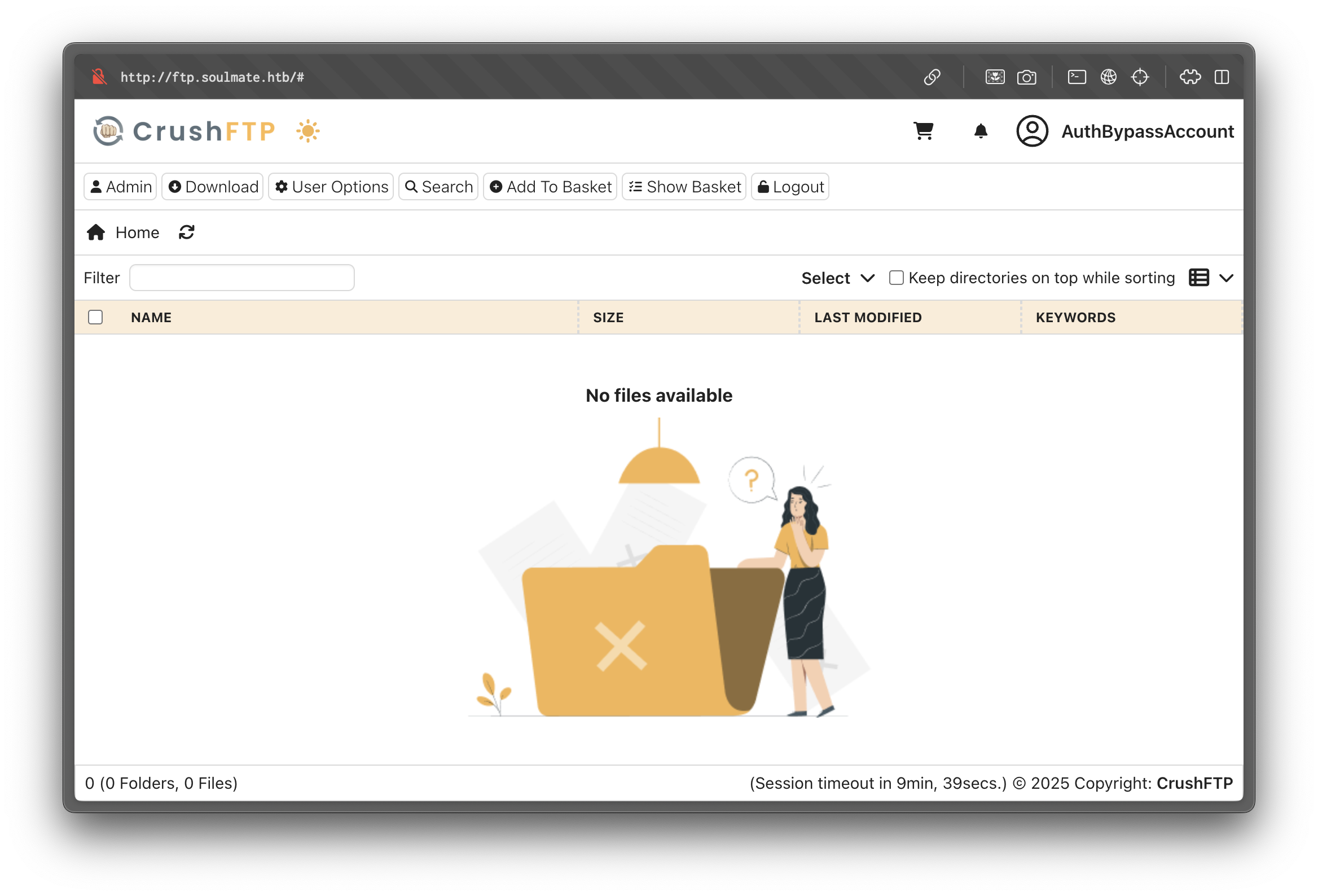 FTP dashboard