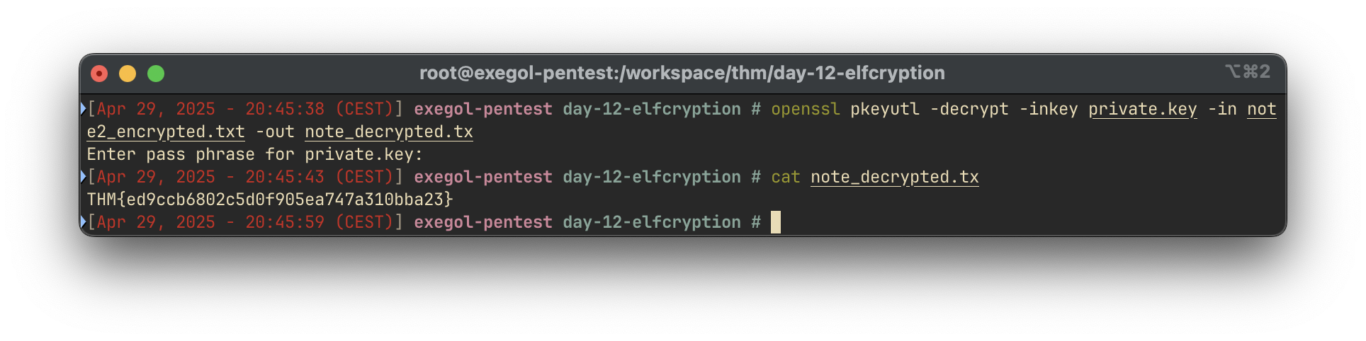openssl decryption output