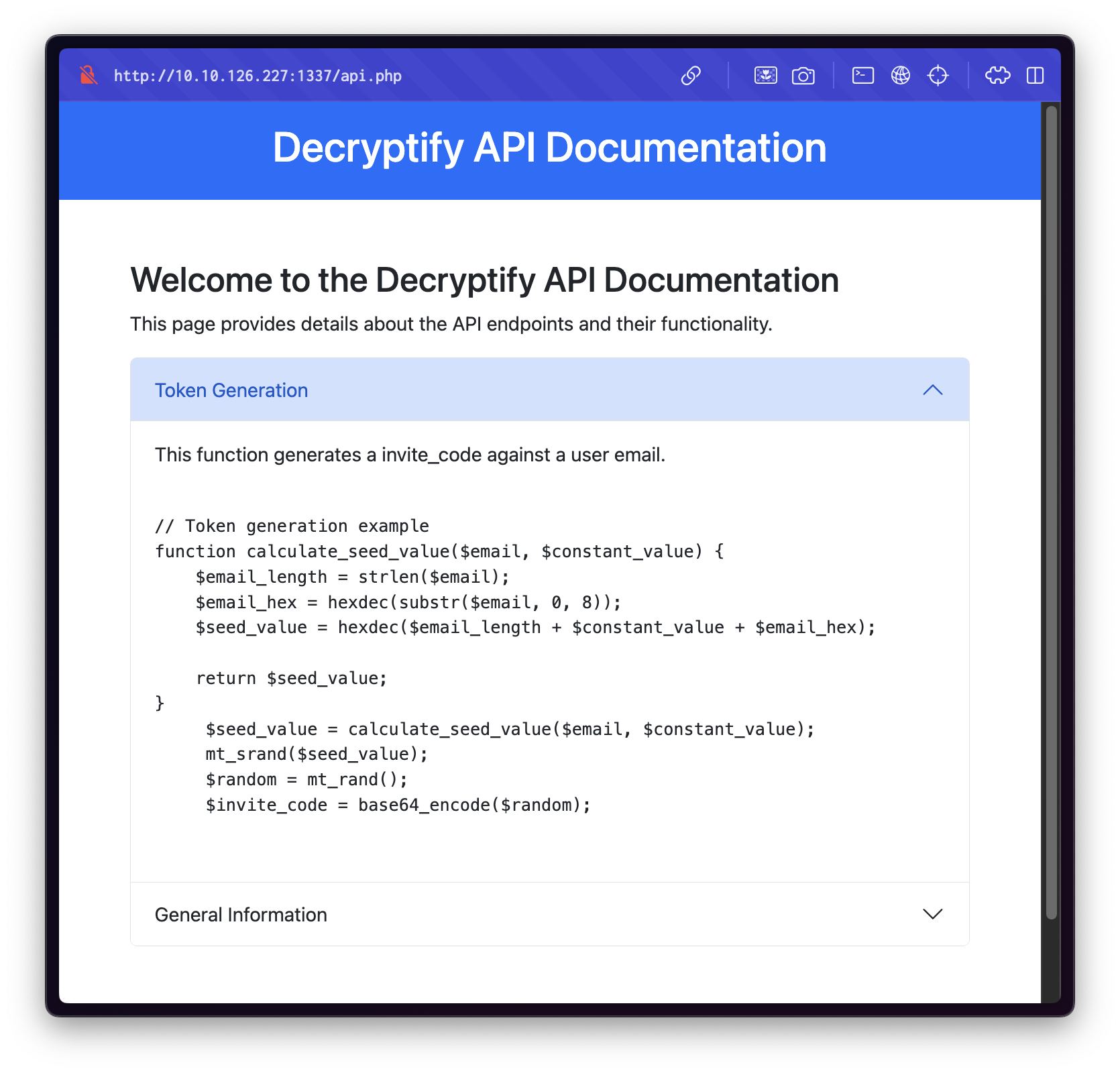 API Documentation