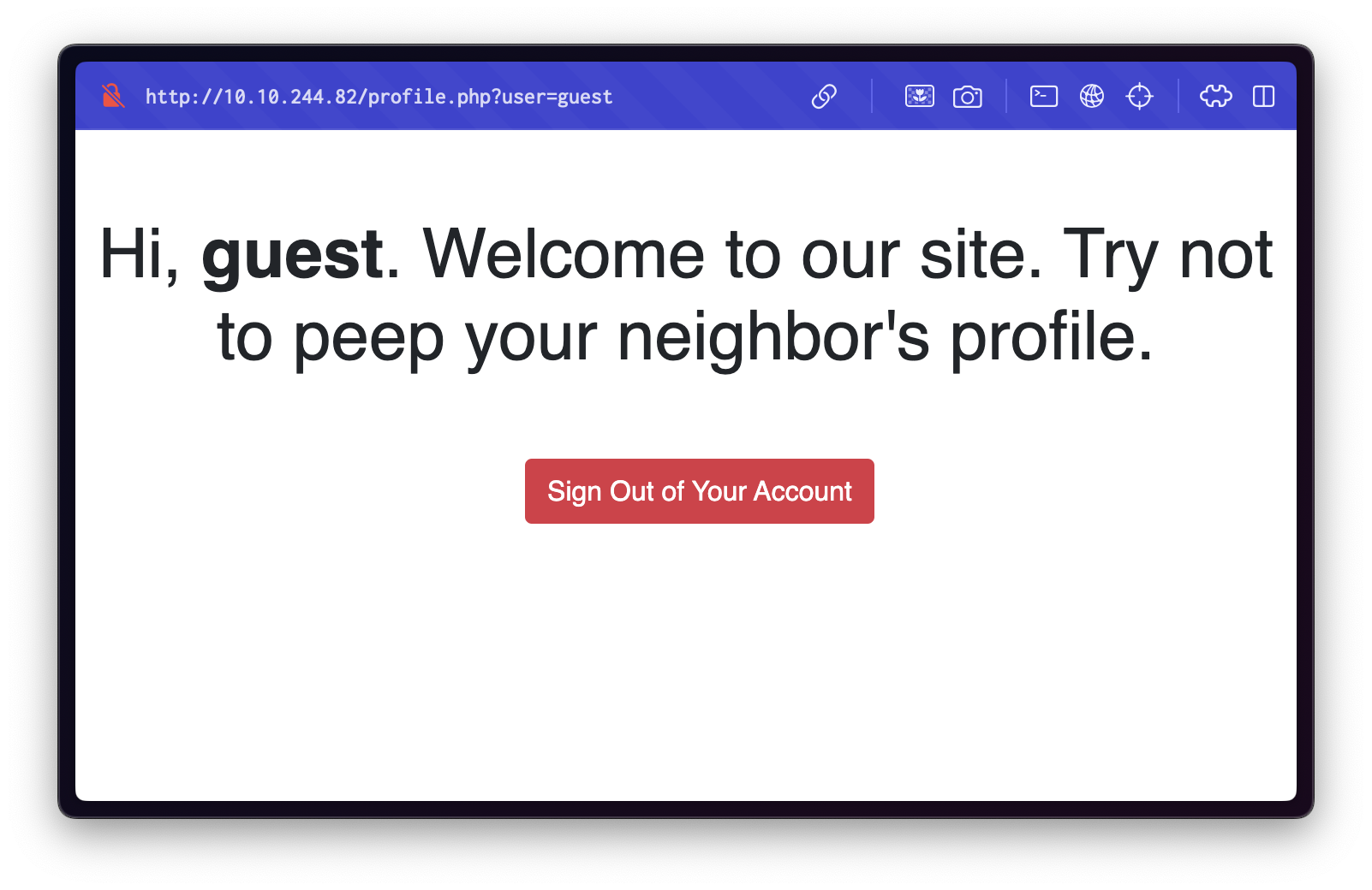 Guest Login Page