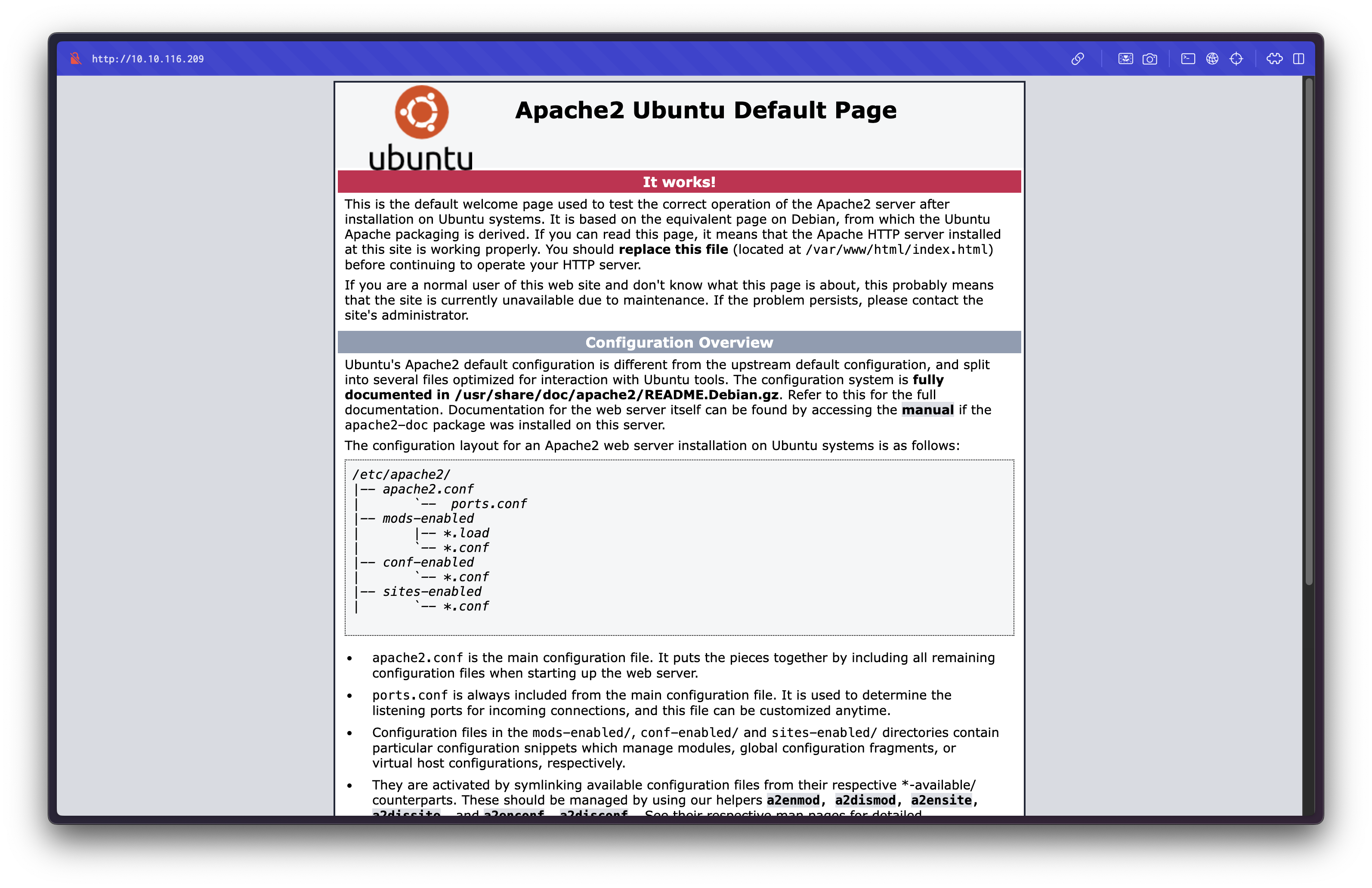 Apache Default Page