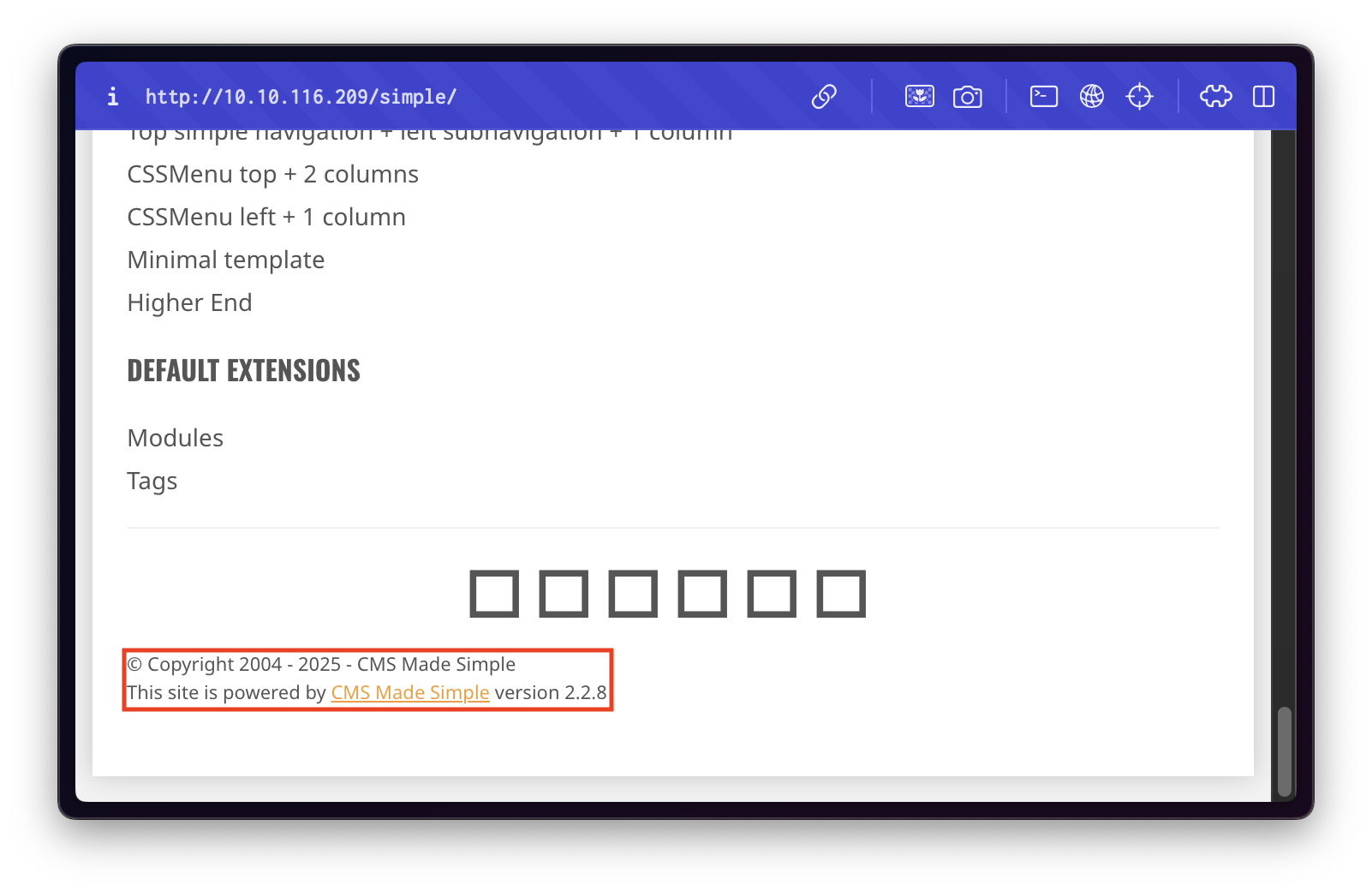 CMS Version